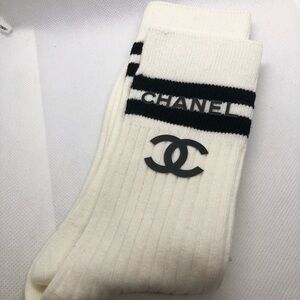 Classic White and Black Striped Socks
